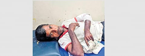Ghulab, the cowherd who in a bid to protect his cattle, attacked the tiger with an axe, near Vanjeri forest area of Kumurambheem Asifabad district.
