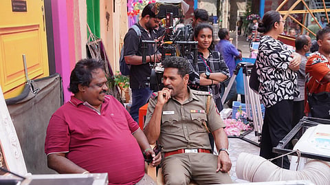 Director Sakthi Chidambaram with actor Prabhu Deva