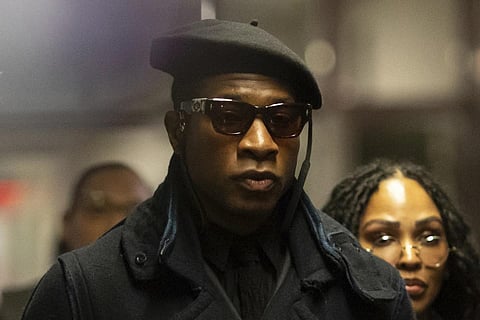 Actor Jonathan Majors at a court. (File Photo | AP)