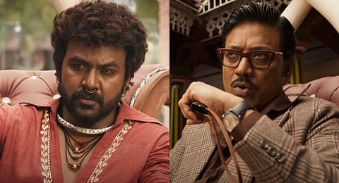 YouTube screengrabs from the trailer of  Karthik Subbaraj's 'Jigarthanda Double X'