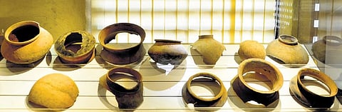 Artefacts found at the Pattanam excavation site | file pic