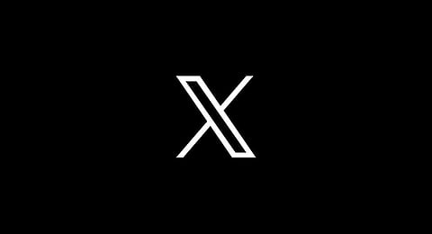 The logo of X social media platform, formerly called as Twitter