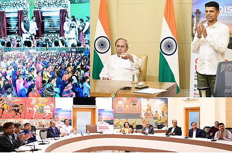 Chief Minister Naveen Patnaik joining ground breaking ceremony of alumina refinery of Hindalco. (ENS | Bijay Kumar Chaki)