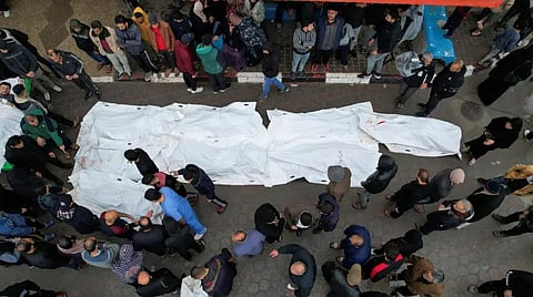Following inspection of the corpses, they were returned to the Red Cross through the Kerem Shalom crossing between Israel and the Gaza Strip. (Photo | AFP)
