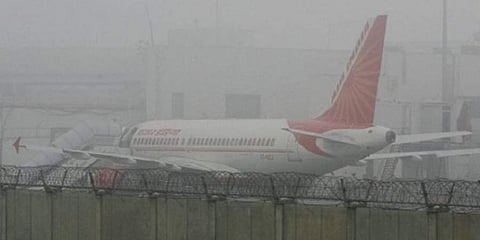 Several areas in the national capital were engulfed in dense fog. (Photo | PTI)
