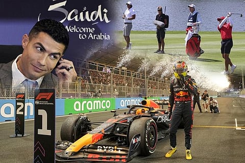 Saudi Arabia has entered multiple sports in the past year.  Picture collage by Deepak Kumar