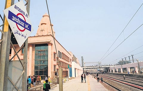Renovation works being undertaken at Ayodhya railway station 