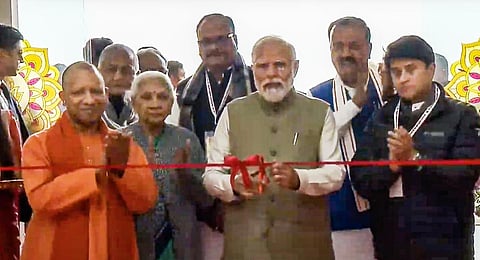 PM Modi inaugurates  Maharshi Valmiki International Airport, in Ayodhya, Saturday, Dec. 30, 2023. (Photo  | PTI)
