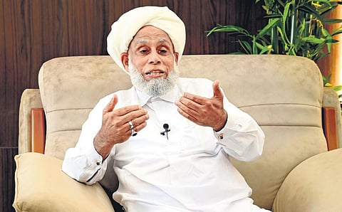 11th president of the Samastha Kerala Jem-Iyyathul Ulama, Syed Muhammad Jiffiri Muthukoya Thangal. (Photo | Express)