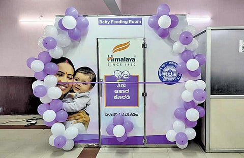 Representative pictures of nursing pods that will come up at five stations in Bengaluru Railway Division | Express