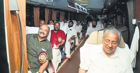 Kerala Chief Minister Pinarayi Vijayan with his cabinet colleagues  (File photo | Express)