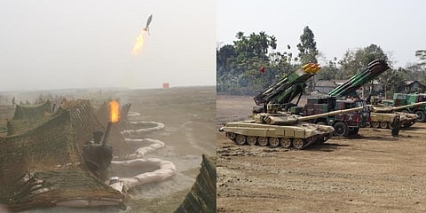 The Fire Power Exercise was aimed at synergising the firepower assets of the Indian Armed Forces and CAPFs to orchestrate an integrated battle. 