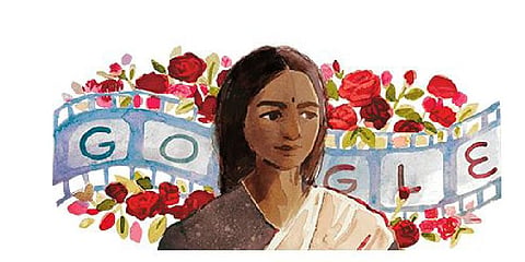 Google Doodle pays tribute to PK Rosy. (Photo | Google)