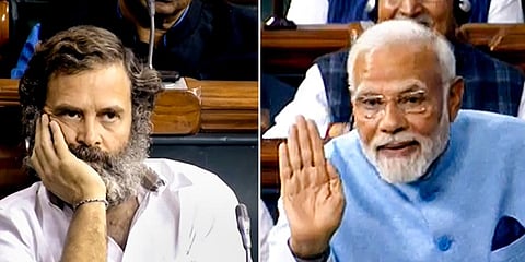 Image: In the Lok Sabha on Feb. 8, 2023. (Photo | PTI)