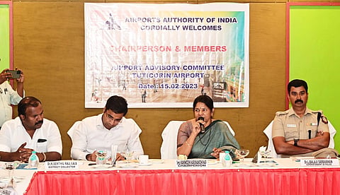 Thoothukudi airport's terminal block to function from December, says Kanimozhi