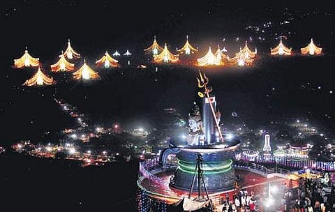File photo of the decked up Kotappakonda hill shrine during Maha Shivaratri (File photo )