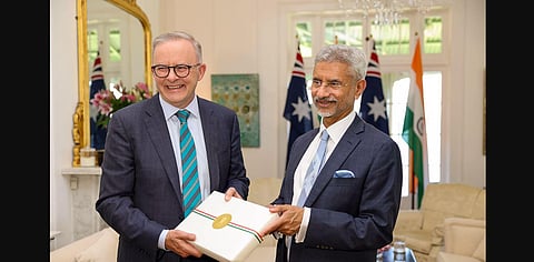 External Affairs Minister S Jaishankar meets Prime Minister of Australia Anthony Albanese in Sydney, Saturday, Feb. 18, 2023. (Photo | PTI)