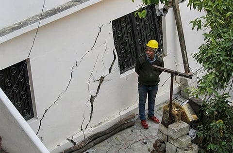 A representational image of the land subsidence affected area in Joshimath, Uttarakhand. (File Photo | PTI)