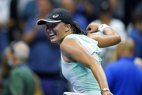 Celebration Time: Iga Swiatek advanced into the quarterfinals of the Dubai Tennis Championships on February 22, 2023  (File Photo | AP)