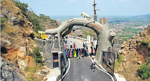 Ghat road at Kondaveedu fort in Palnadu district on Monday | express