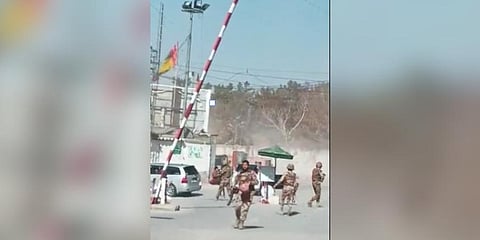 A huge explosion is heard near the  Quetta Police headquarters in Pakistan. (Photo | Twitter Screengrab)
