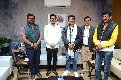 BJP's North Bengal MLA Suman Kanjilal joined the Trinamool Congress on 5 February 2023. (Photo | TMC Twitter)