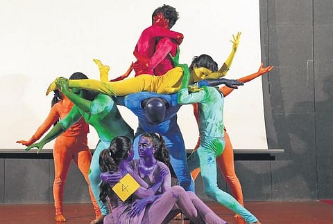 IT employees performing a contemporary dance at Tarang an art fest at Infopark campus  | Abel R H