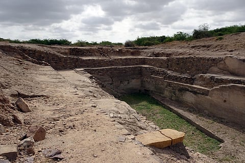 A file photo of the Dholavira archaeological site at Khadirbet in Gujarat's Kutch district