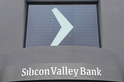 A Silicon Valley Bank sign is shown at the company's headquarters in Santa Clara, Calif., Friday, March 10, 2023. (Photo)