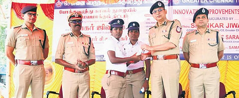 Commissioner Shankar Jiwal inaugurated six speed display boards, 45 variable message system boards, 139 police umbrellas and 170 remote-controlled signals