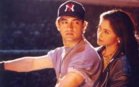 Bollywood actors Aamir Khan and Rani Mukerji in the movie  'Ghulam' (Photo | IANS)