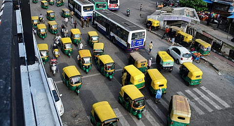 The app is probably the world’s first 100 per cent open-mobility app, where passengers can directly connect with autorickshaw drivers. (Photo | EPS)