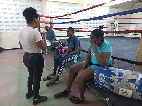 Guyana women boxers  Abiola Jackman and Alesha Jackman have to make do with basic facilities back home | Special arrangement