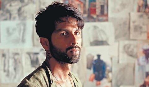 Actor Shahid Kapoor seen in a still from ‘Farzi’. 