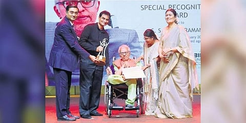Sankara Raman was recently honoured at the 21st CavinKare Ability Awards