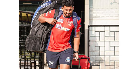 Punjab Kings all-rounder M Shahrukh Khan. (Photo | Twitter @PunjabKingsIPL)