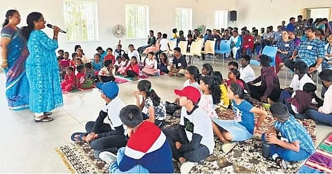 ​  Storytellers from Kathai Kalatta conducted the session   ​