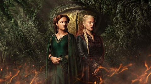 Poster of the English TV series 'House of the Dragon'. (Photo | House of the Dragon Twitter)