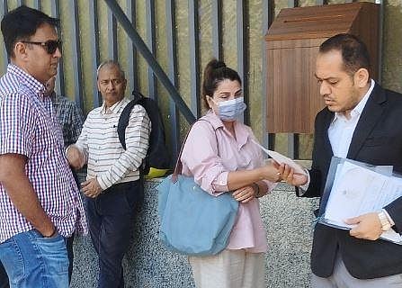 RJD chief Lalu Prasad's daughter Chanda Yadav appears before the ED office, in New Delhi, Thursday, April 13, 2023. (Photo | PTI)