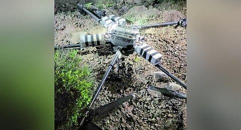 The drone shot down during the intervening night of April 12 and 13.
