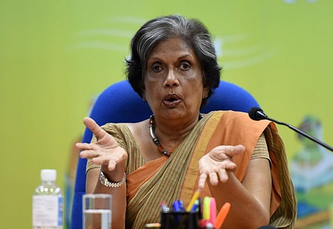 A file photo of former Sri Lankan president Chandrika Kumaratunga from  February 14, 2017, used for representative purposes only. (Photo | AFP)