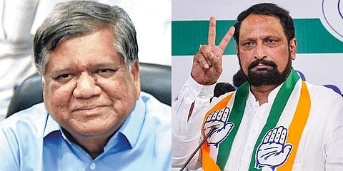A collage of former BJP leaders from the Lingayat community, Jagadish Shettar(L) and Laxman Savadi. (Photo | Express)