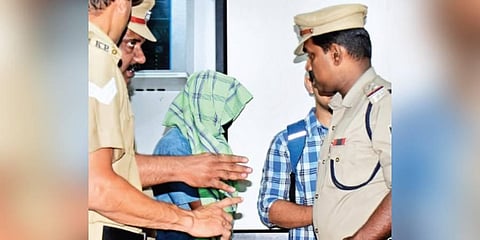 ​  Maoist leader Ajay Oraon at Pantheerankavu police station  ​