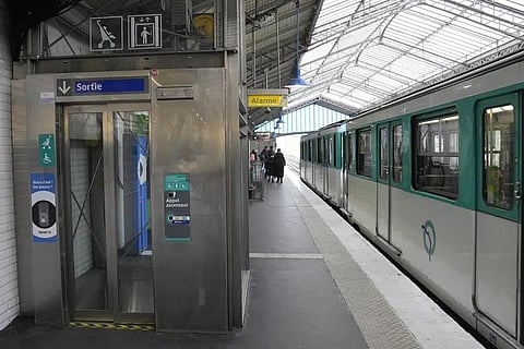 The lift for families and disabled people is seen at the Bir-Haheim subway station. (Photo | AP)