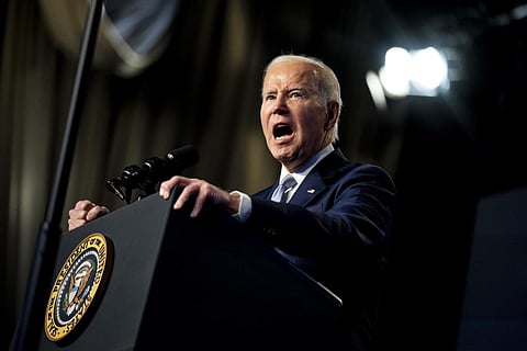 US President Joe Biden speaks at an event in Washington, Tuesday, April 25, 2023. (Photo | AP)