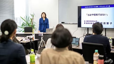 Women interested in careers in Japanese politics attend a Murakami Family Foundation training programme in Tokyo. (Photo | AFP)