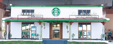  Tata Starbucks with a touch of traditional Tamil architecture
