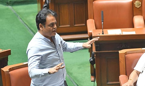 Dr CN Ashwath Narayan makes a point in the Assembly...(File Photo | EPS)