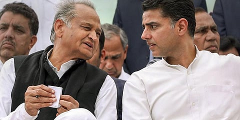 Rajasthan Chief Minister Ashok Gehlot and Congress leader Sachin Pilot (File Photo | PTI)