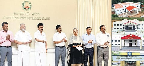 Chief Minister MK Stalin inaugurating projects of rural development department in Tiruvarur, Dindigul, Dharmapuri, Nilgiris and Namakkal districts worth `31 crore on Wednesday through video conference
